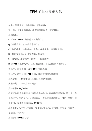 TPM具体实施操作方法