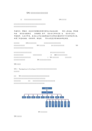 TPU行业发展前景及其融资模式分析