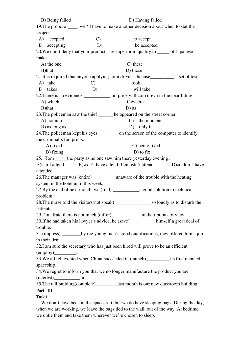 t全国高等学校英语应用能力考试试题(A级)_第2页