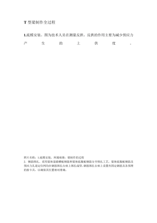 T型梁制作全过程