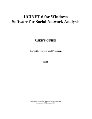 ucinet6用户手册适合初学者使用