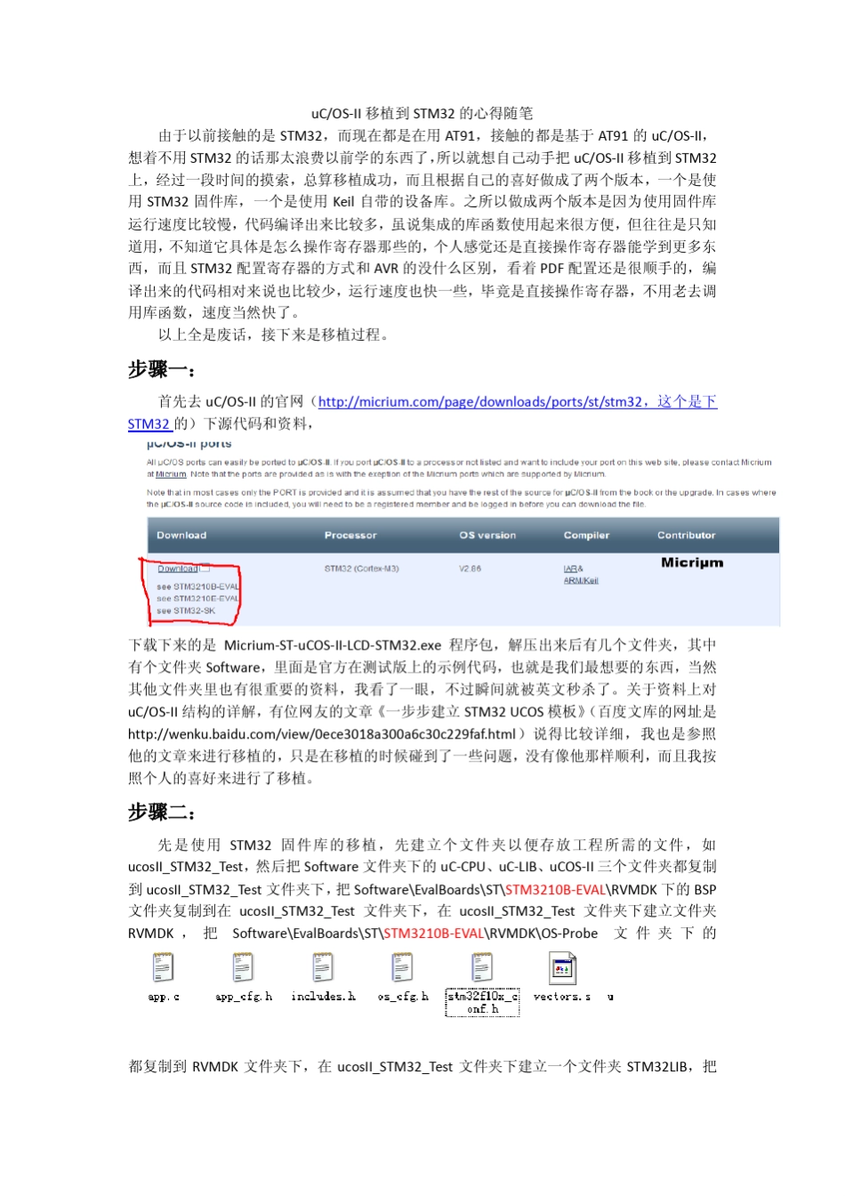 uCOSII移植到STM32的心得随笔_第1页