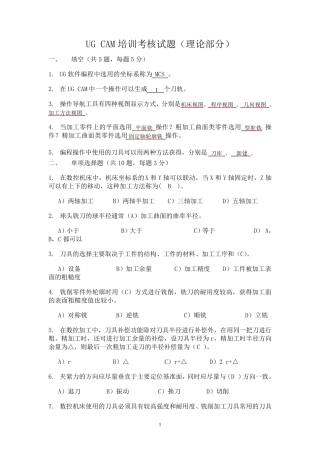 UGCAM考题