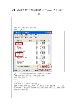 UG打开不了的各种解决方案,大神级别的