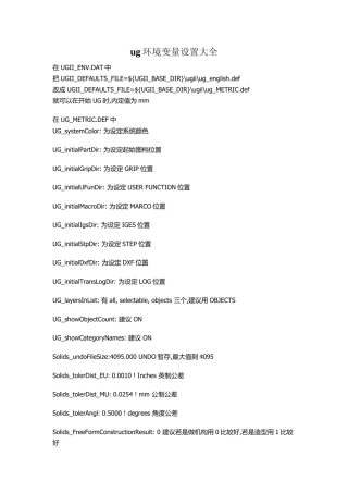 ug环境变量设置大全