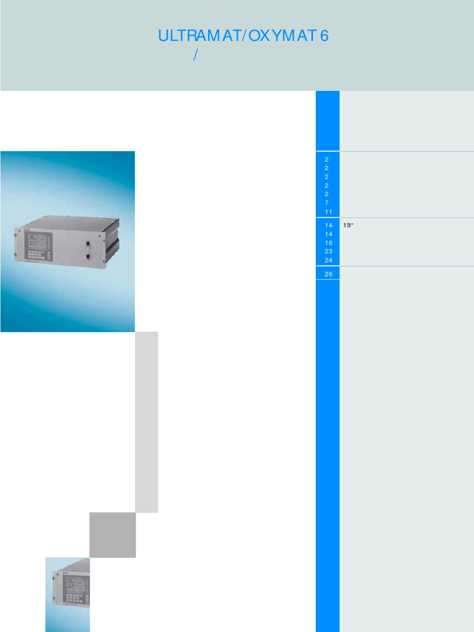 ULTRAMATOXYMAT6型气体分析仪_第1页
