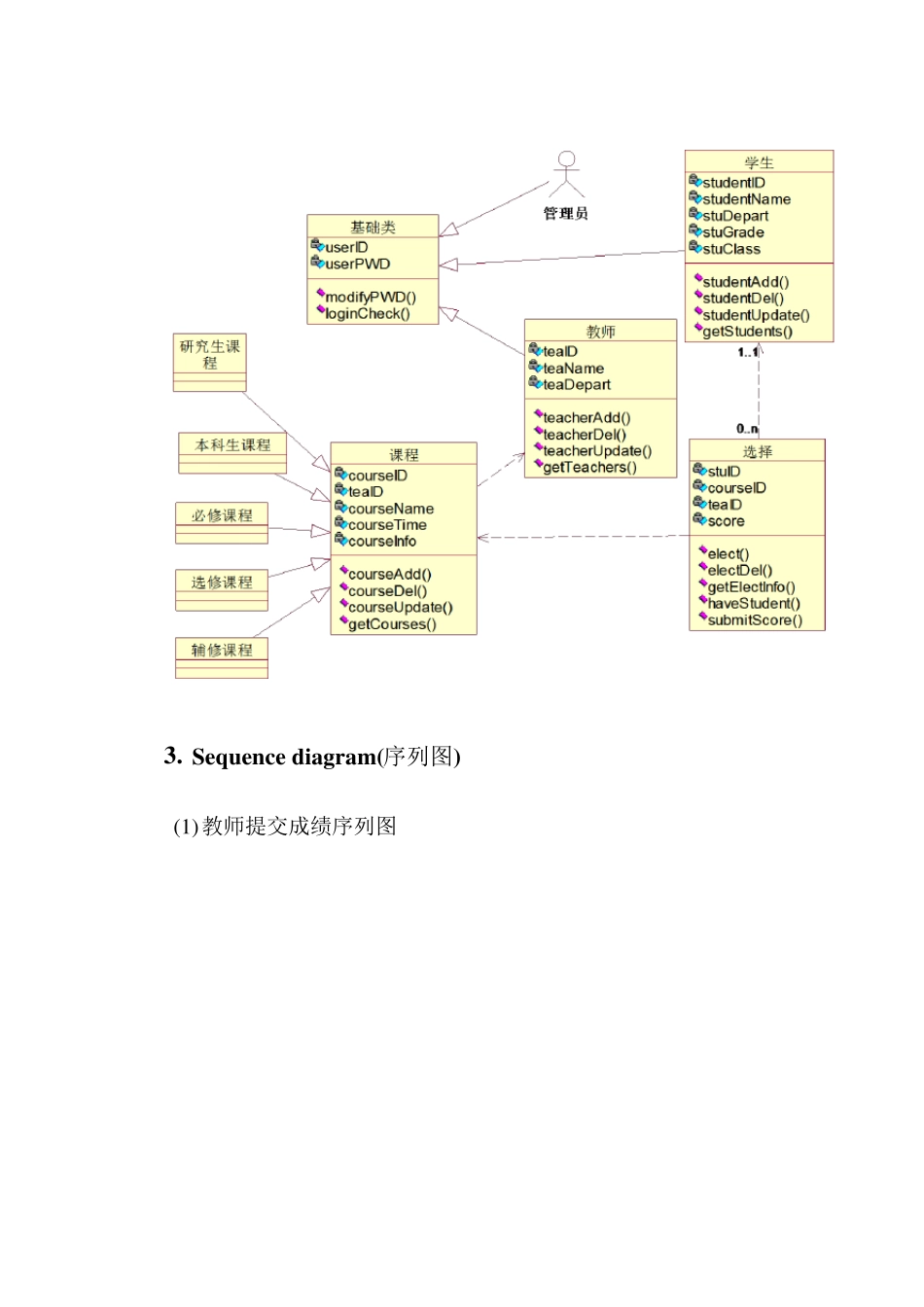 uml网上选课系统_第3页