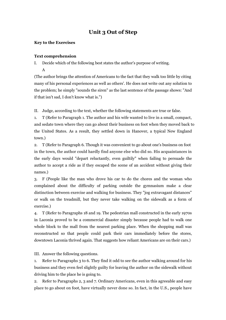 Unit3Outofstep练习答案综合教程三_第1页