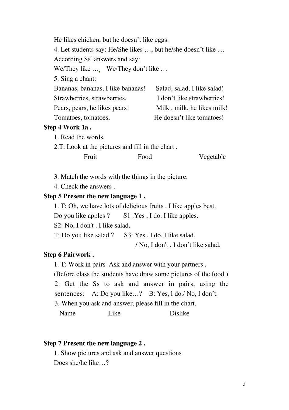 Unit6Doyoulikebananas全单元教案_第3页