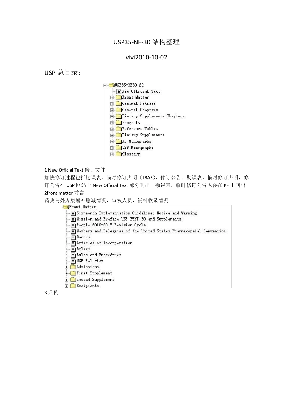 usp美国药典结构梳理_第1页