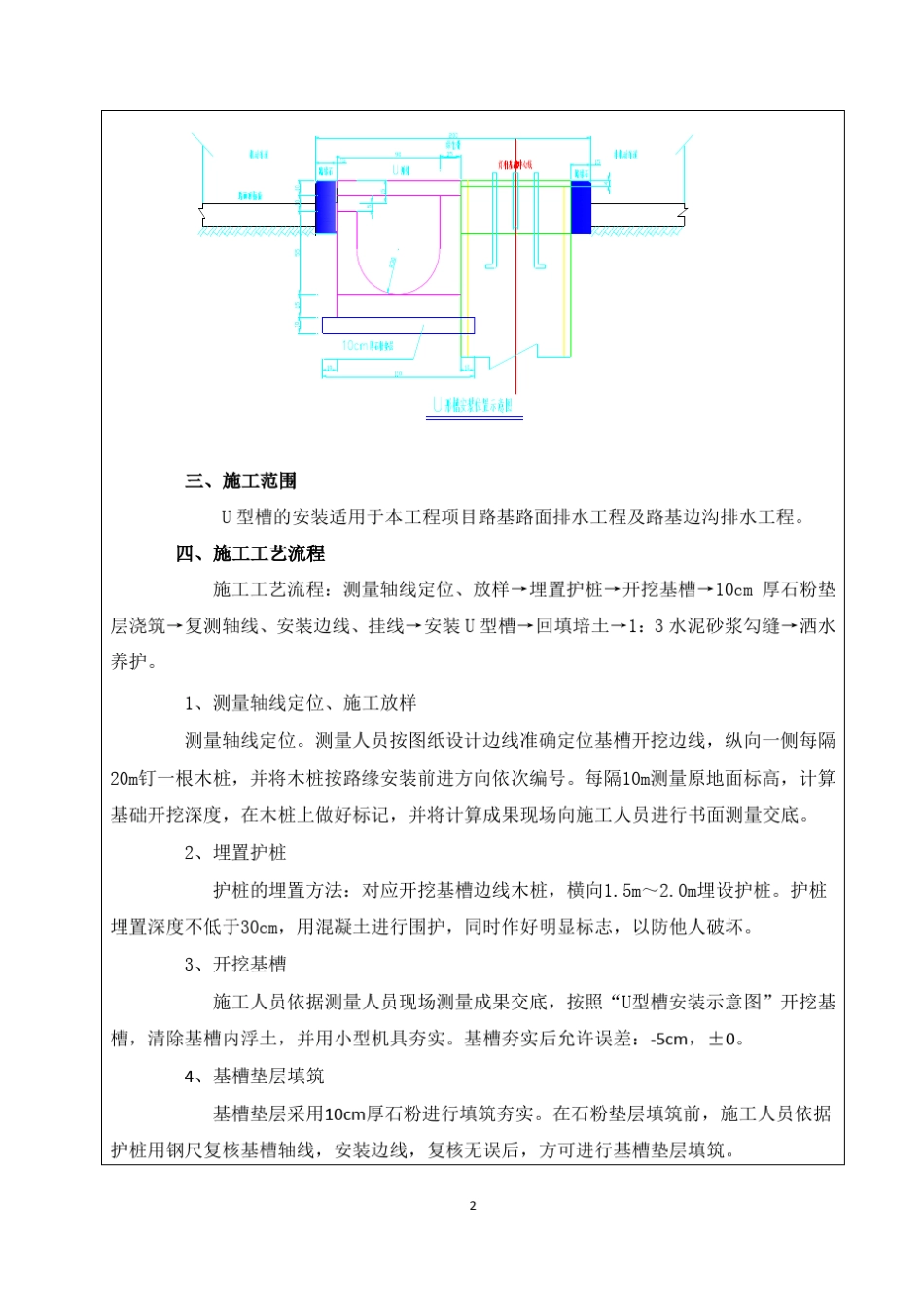 U型槽安装施工技术交底_第2页