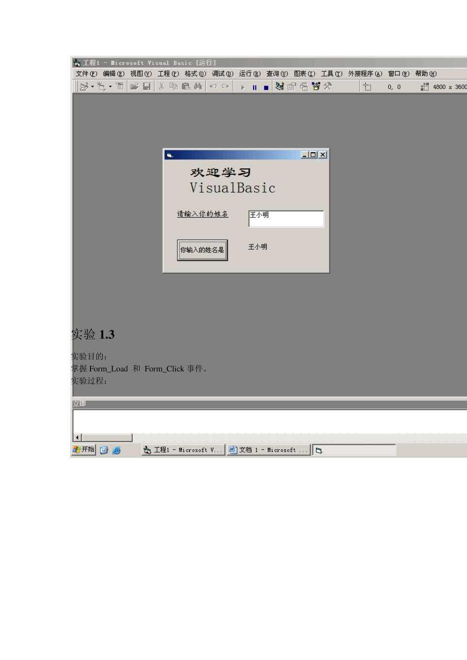 VB程序设计实验报告_第3页