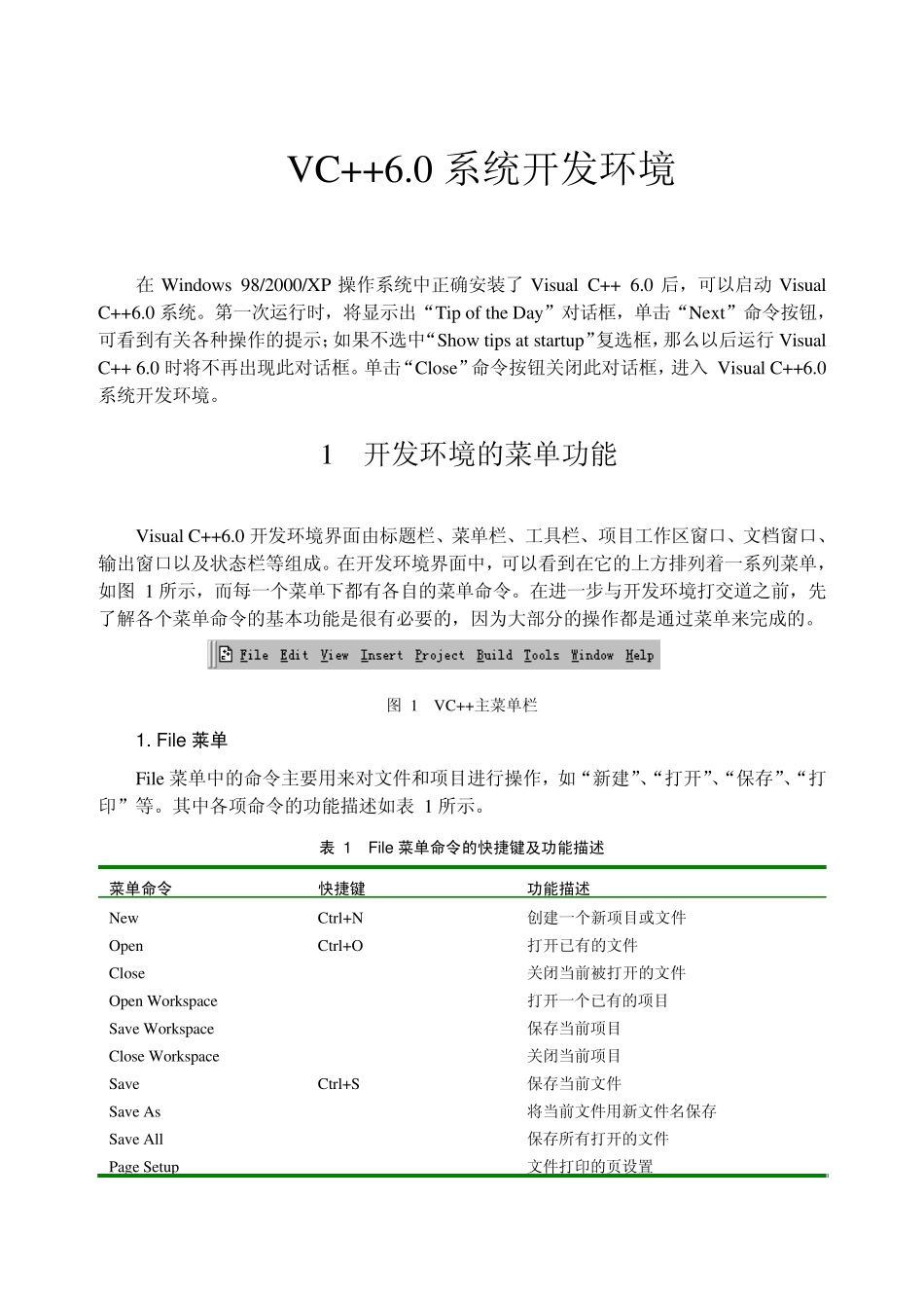 VC++6.0系统开发环境_第1页