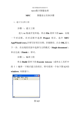 vc++数字图像处理MFC图像显示具体步骤