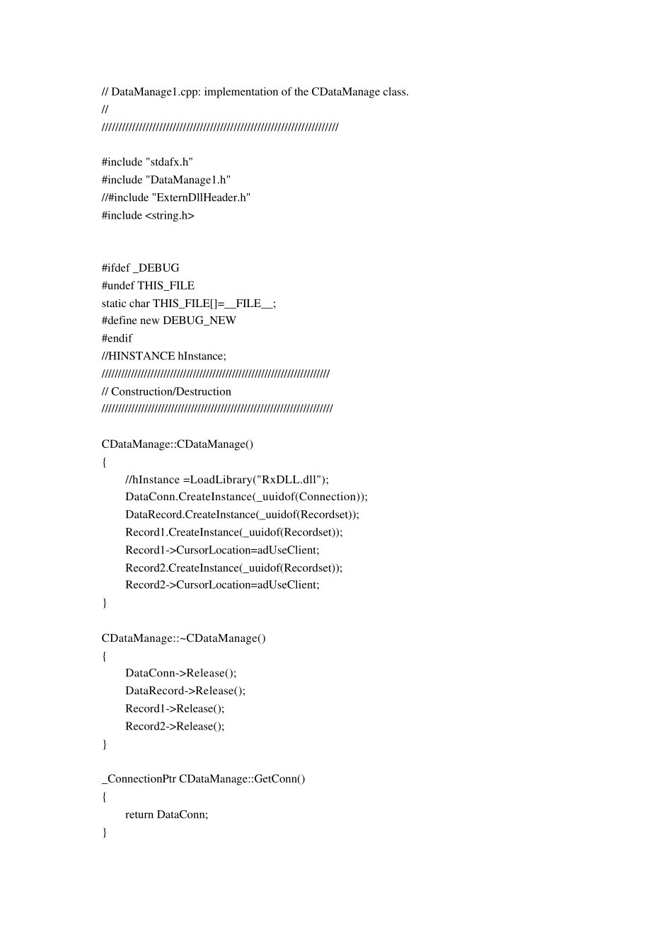 VC++数据库操作实例解析(ADO技术,使用一个辅助类来进行操作)_第2页
