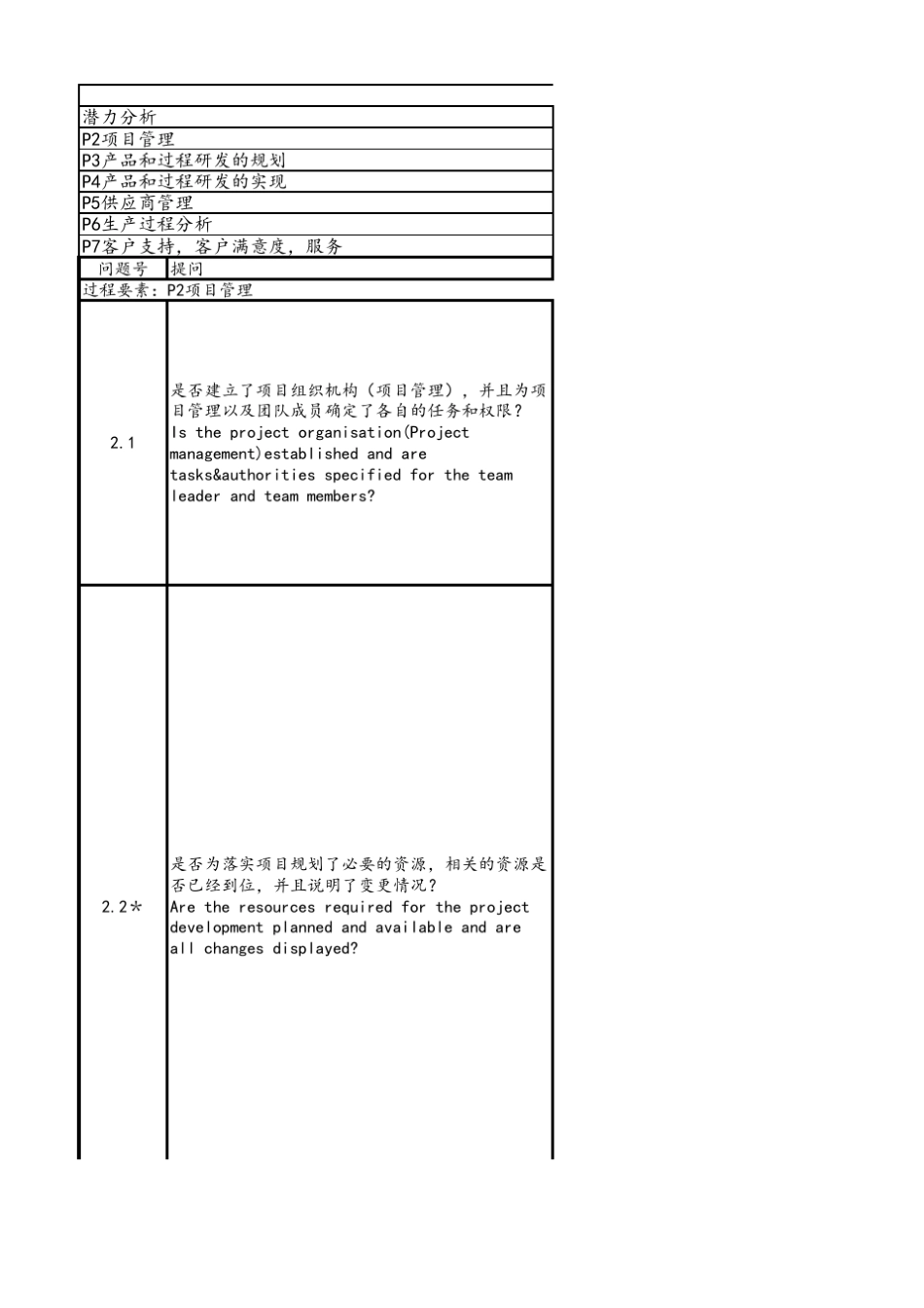 VDA6.3潜在供应商审核表格(戴姆勒)_第1页
