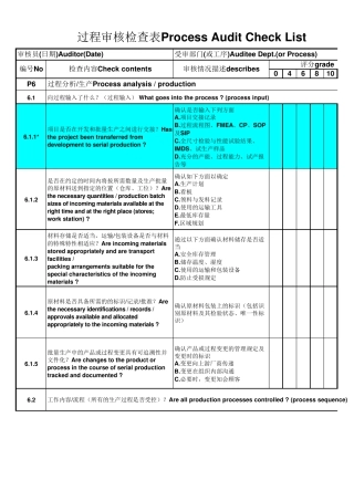 VDA6.3过程审核检查表(中英文版)6