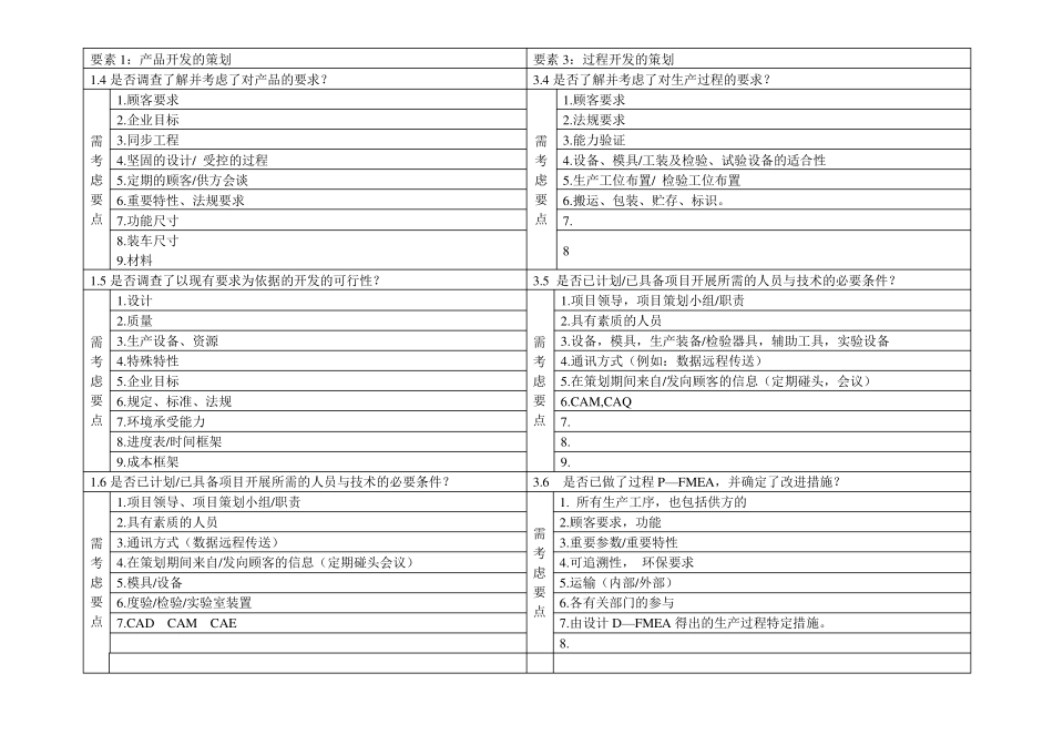 VDA63过程审核表_第2页