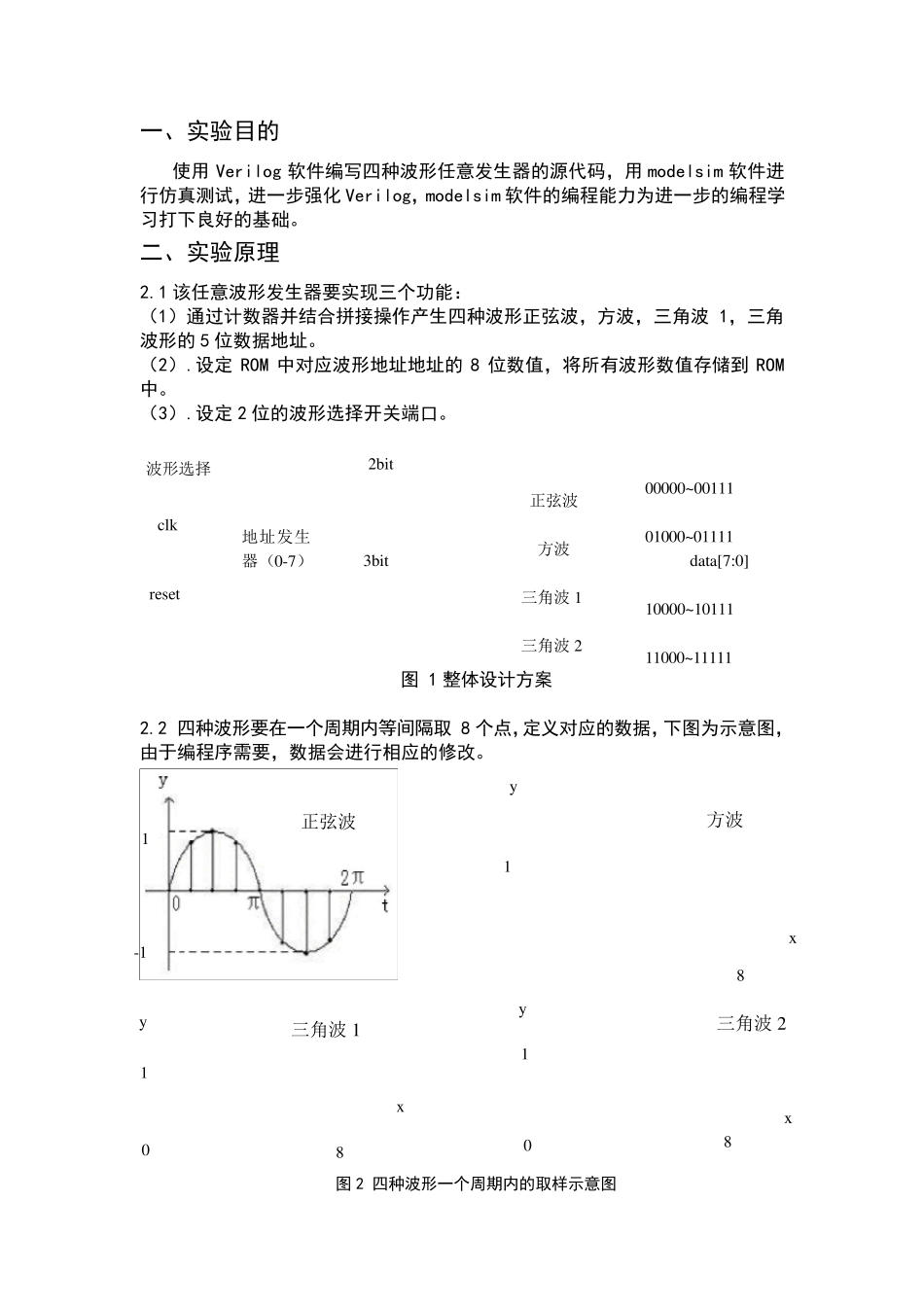 Verilog期末实验报告—波形发生器_第1页