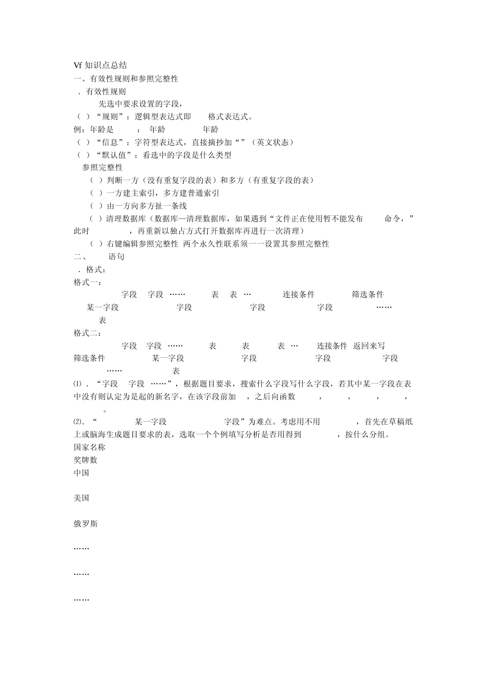 VFP知识点总结_第1页