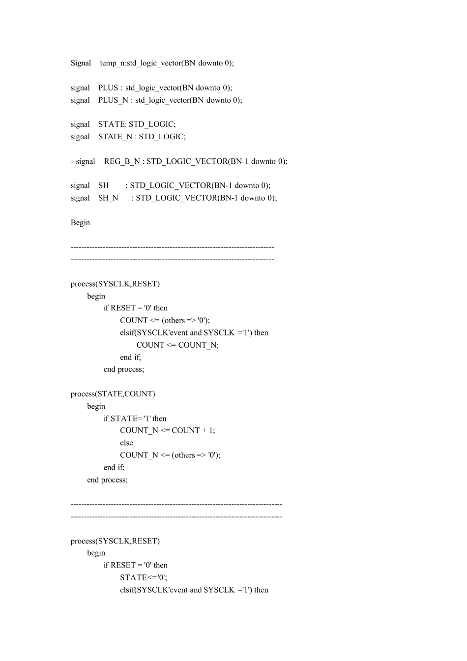 VHDL编写的除法器,位数可调,可以进行浮点(小数)运算_第2页