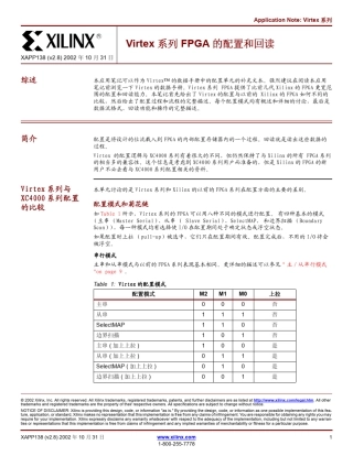 Virtex系列FPGA的配置和回读