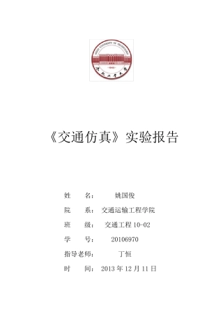 vissim交通仿真新手教程