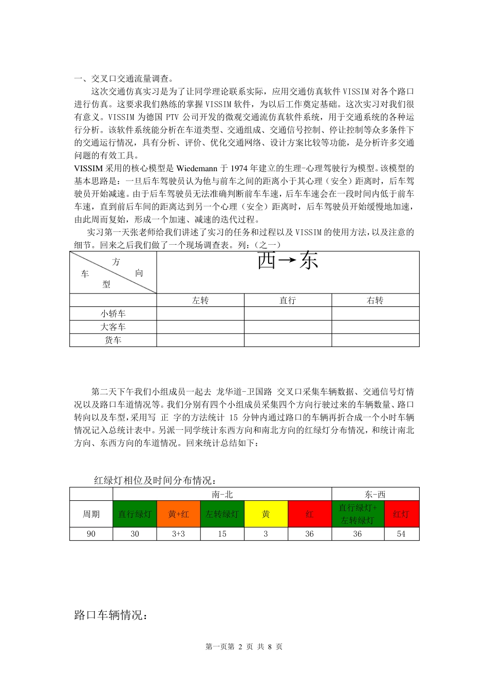 vissim仿真实习报告_第2页