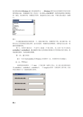 VisualC组件技巧之ComboBox美容