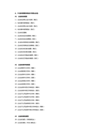 VI设计总清单