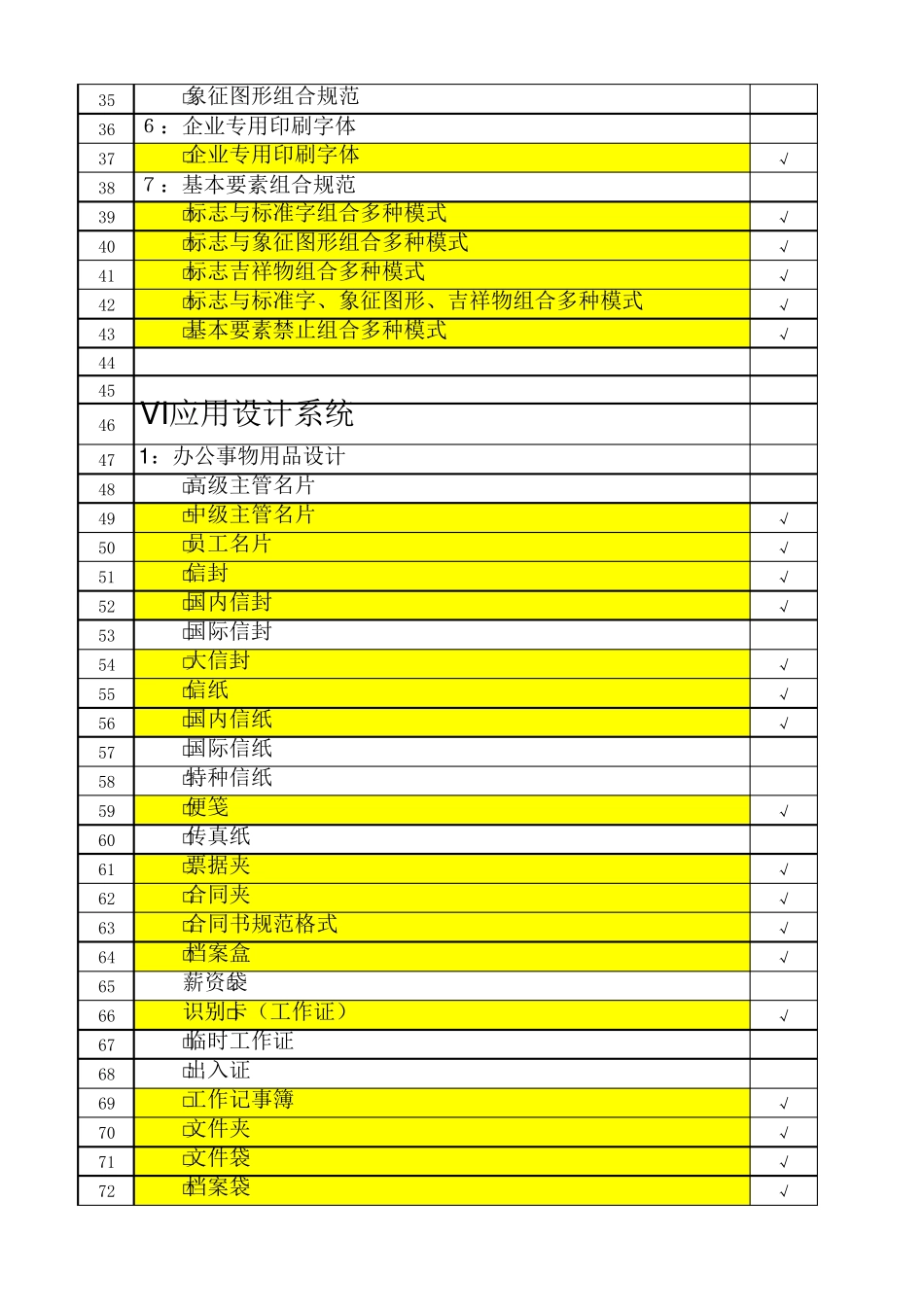VI设计清单需求列表_第2页
