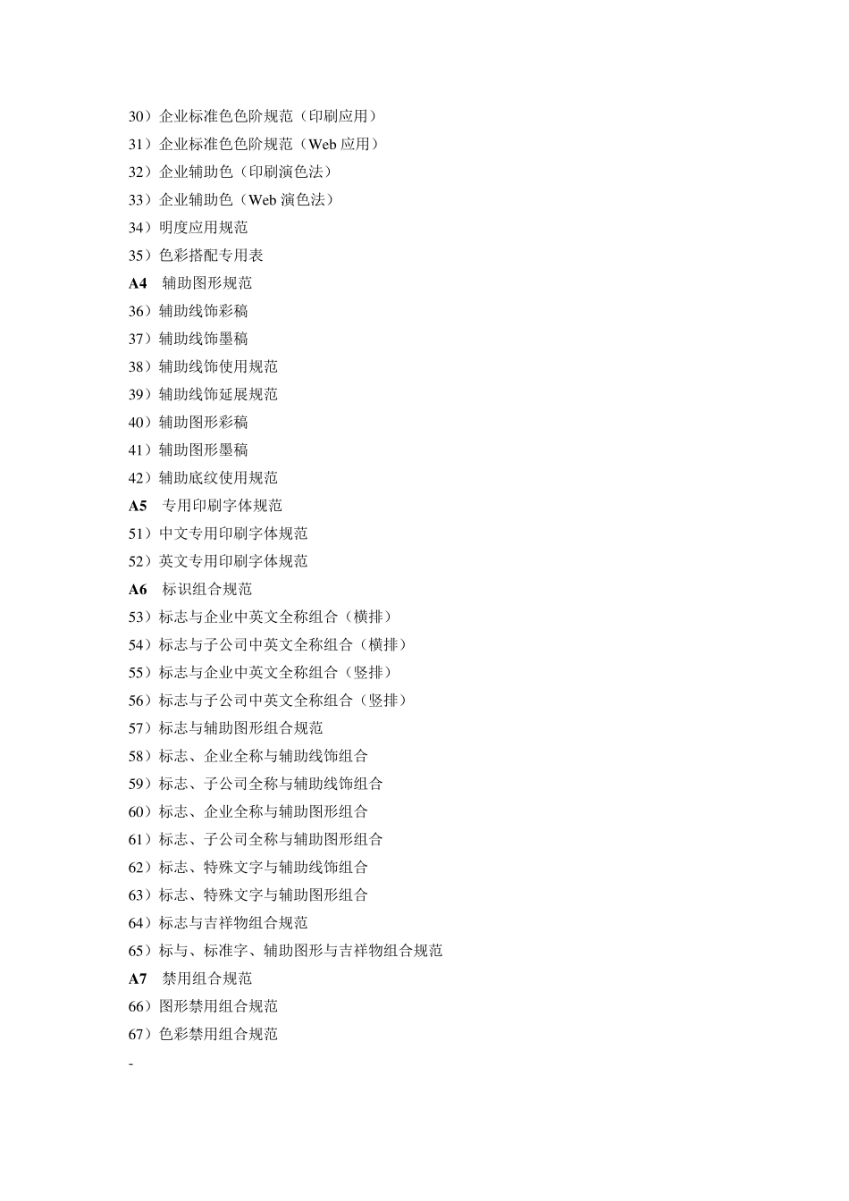VI设计项目明细清单一览表_第2页
