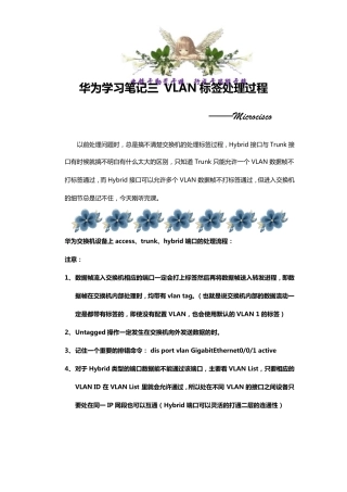 VLAN标签处理过程