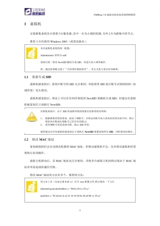 VMWare7.0虚拟机双机热备图列教程