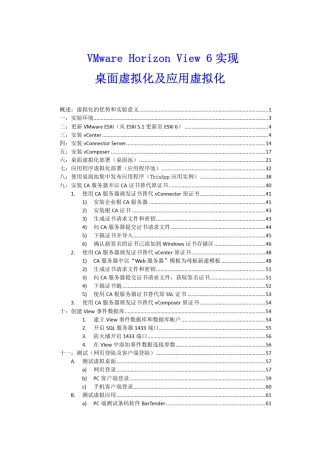 VMwareHorizonView6实现桌面虚拟化及应用虚拟化