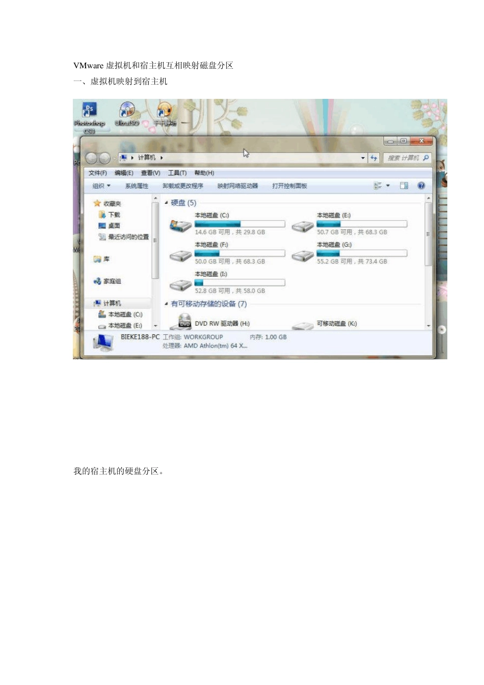 VMware虚拟机和宿主机互相映射磁盘分区_第1页
