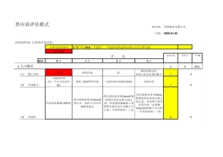 VOLVO供应商评估模式计分体系翻译稿