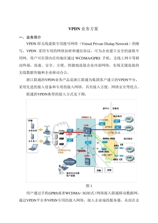 VPDN业务方案