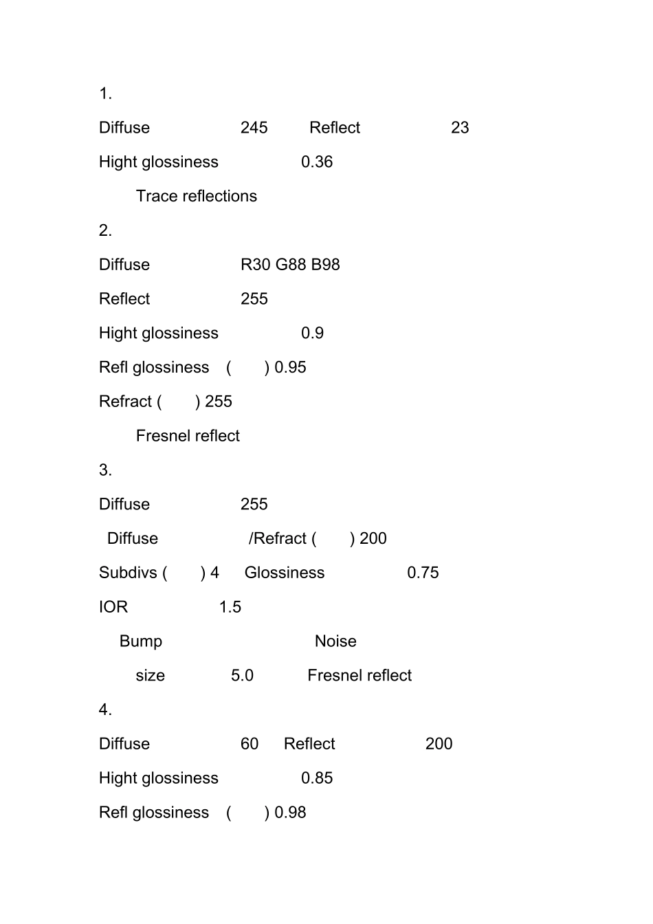 vray各种材质中英文对照参数大全_第1页