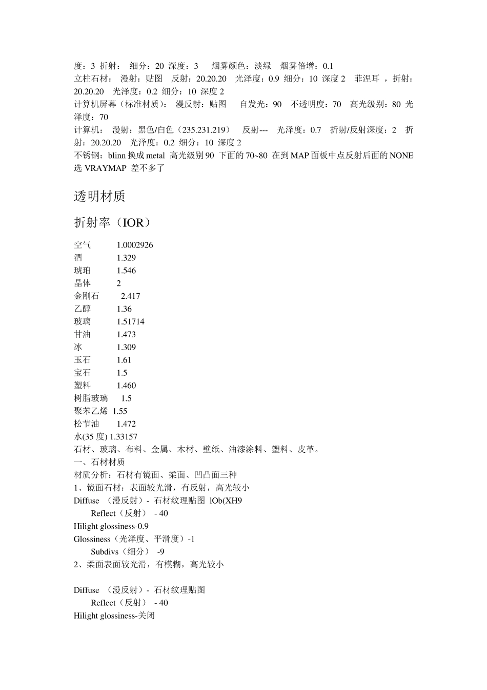 Vray常用材质参数_第3页