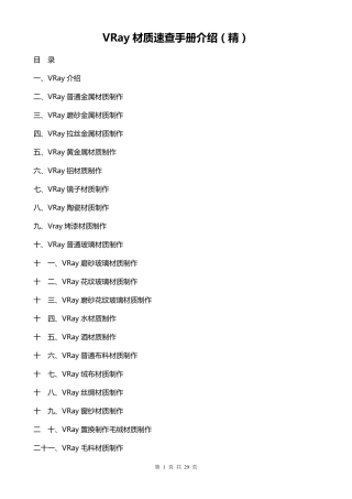 Vray材质速查手册(精讲)
