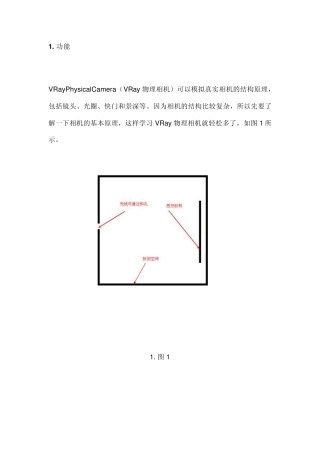vray物理相机