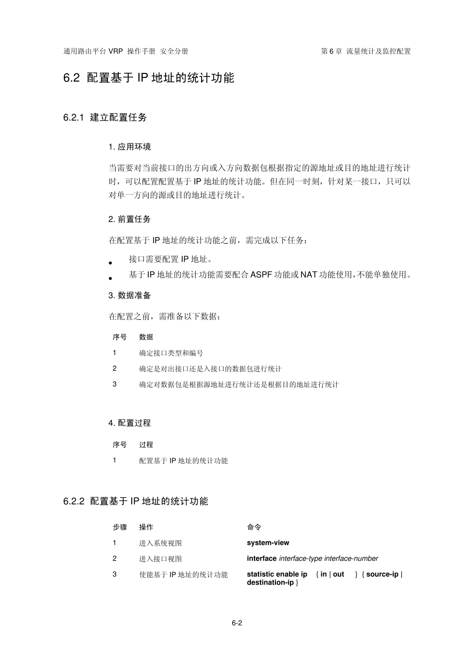 VRP5.3操作手册安全分册06第6章流量统计及监控配置_第3页