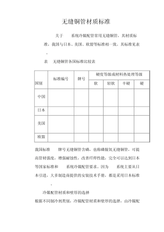 VRV空调冷媒管的选择