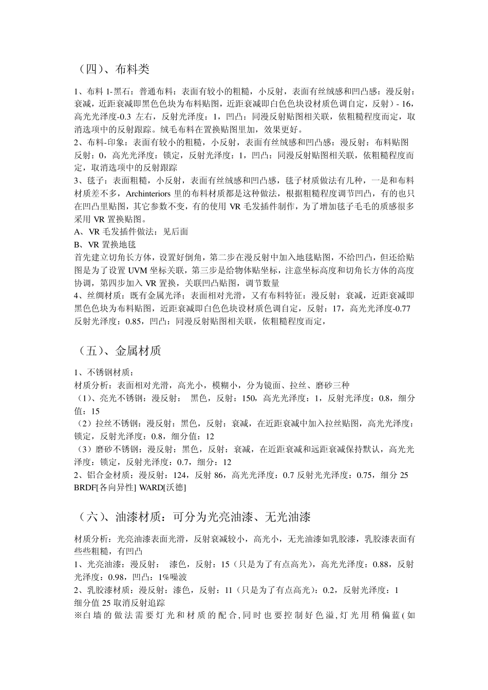 VR各种材质参数_第2页