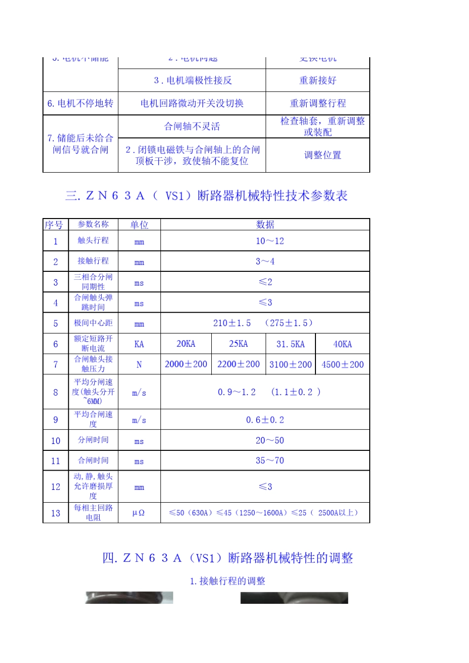 VS1断路器常见故障检修指导书_第3页