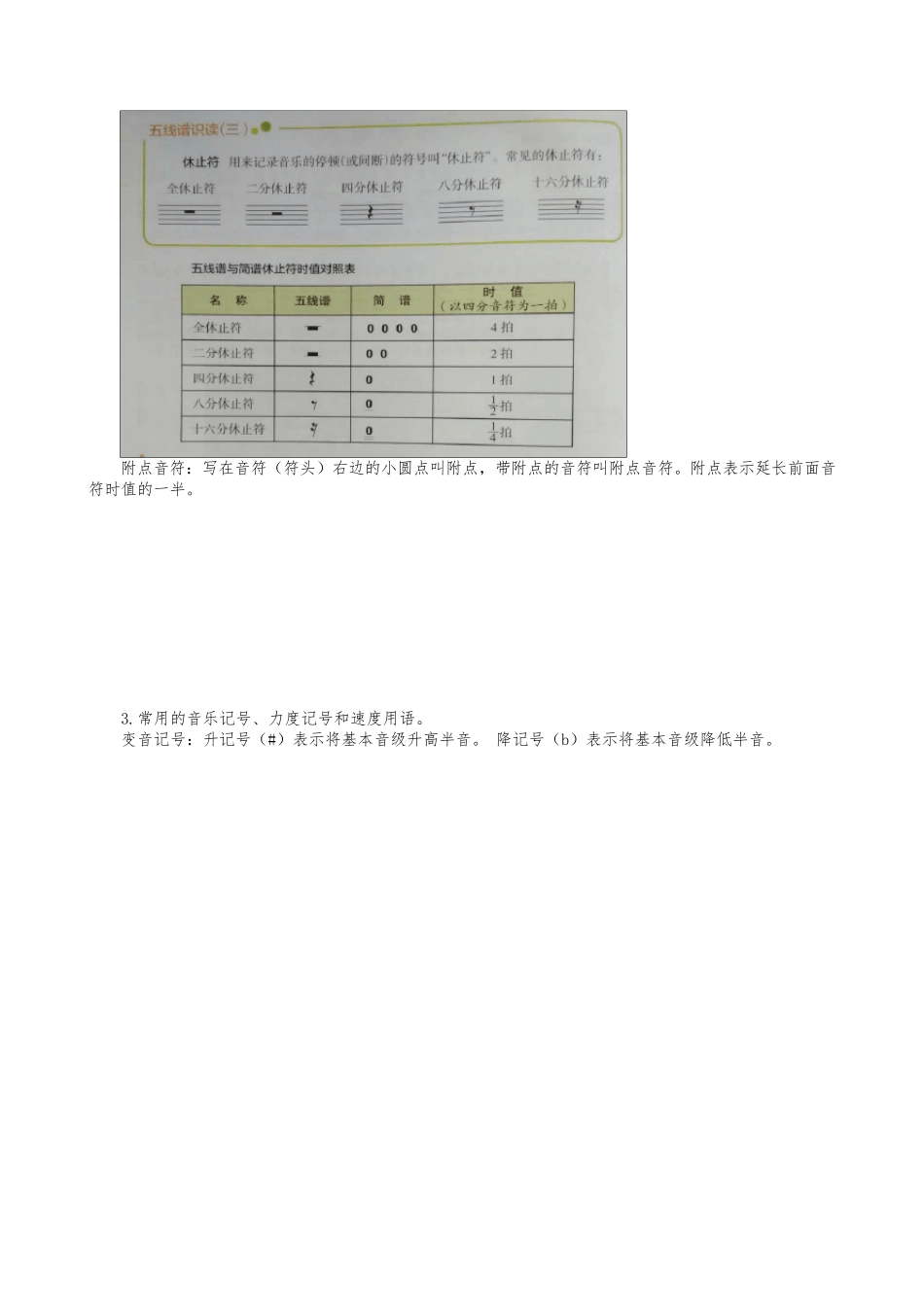 中考音乐复习资料(含音乐考纲和复习资料)+初中音乐课本复习内容_第3页