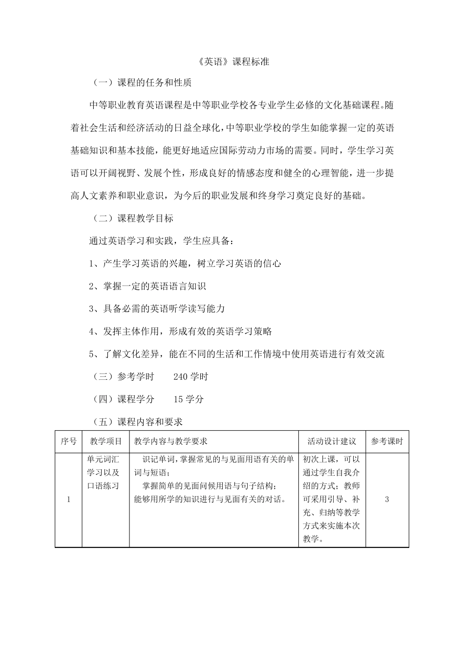 中职《英语》课程标准讲解_第1页