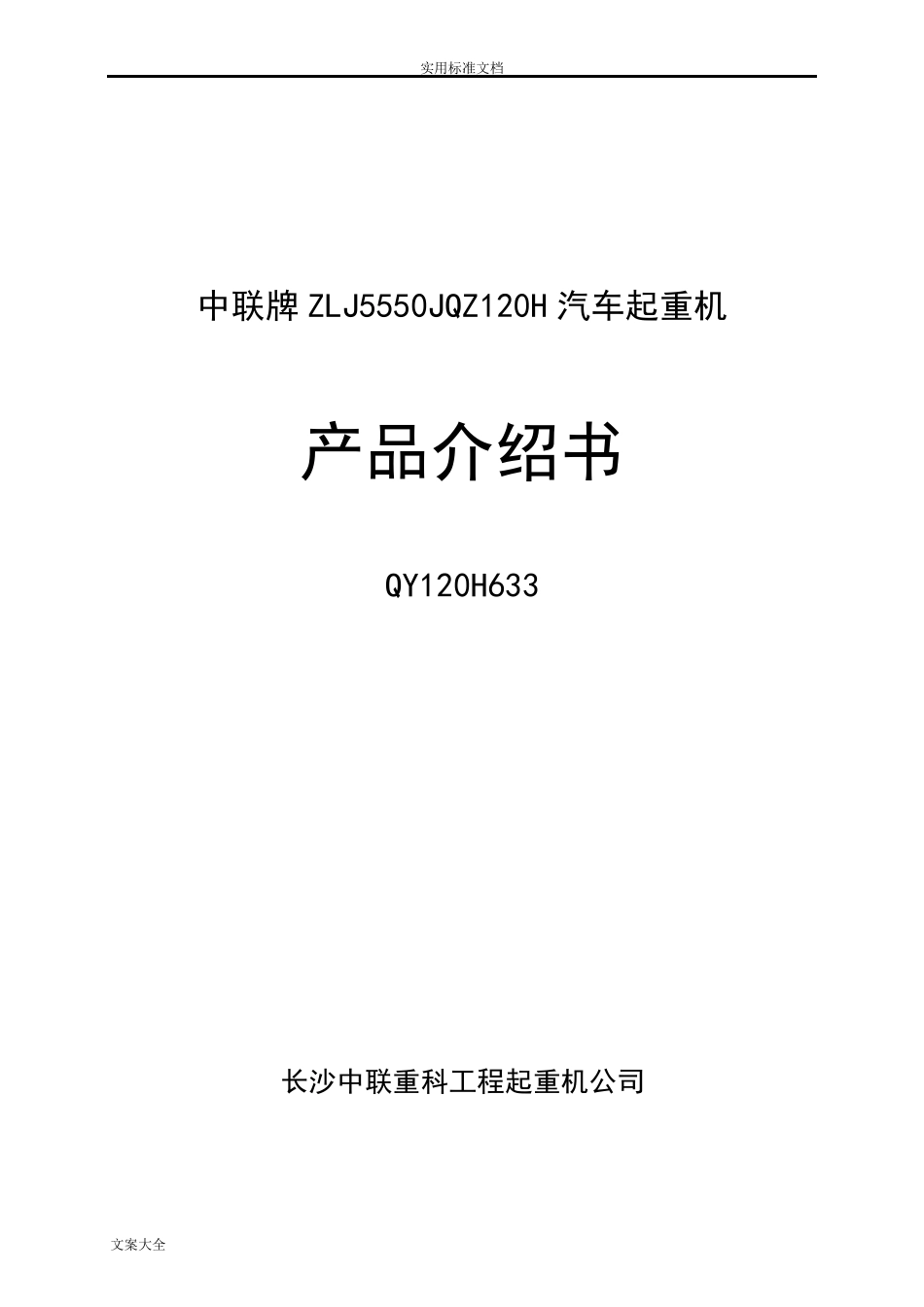 中联QY120T吊车全参数_第1页