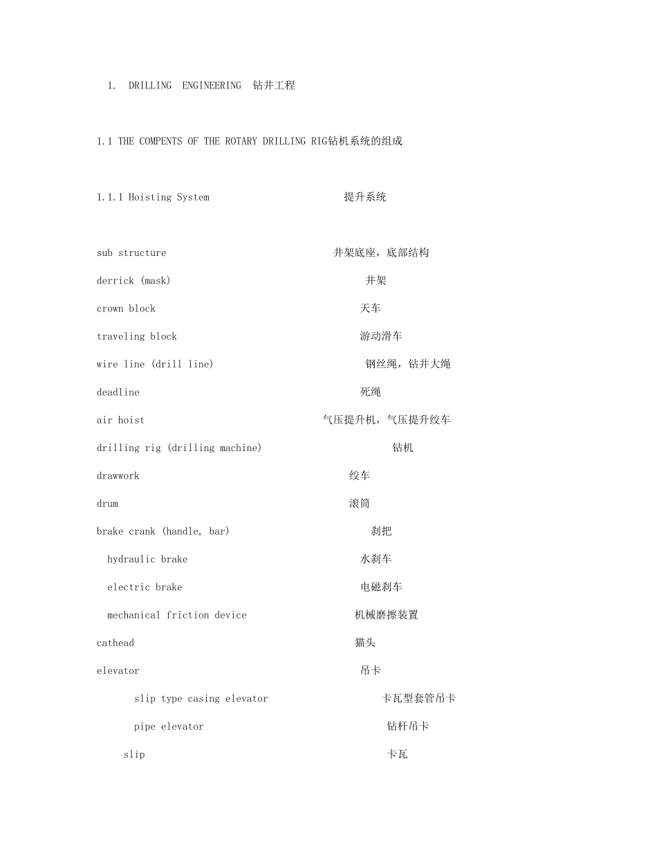 中英文对照石油词汇_第1页